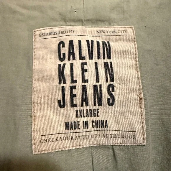 Calvin Klein Jeans Mens Blazer Jacket Two Button Corduroy Tan‎ XXL NWOT Camel